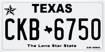 TX license plate CKB6750