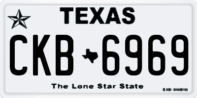 TX license plate CKB6969