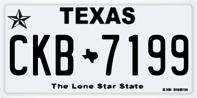 TX license plate CKB7199