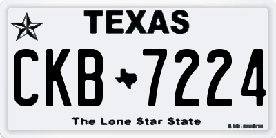 TX license plate CKB7224