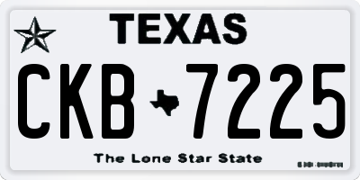 TX license plate CKB7225