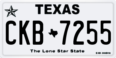 TX license plate CKB7255