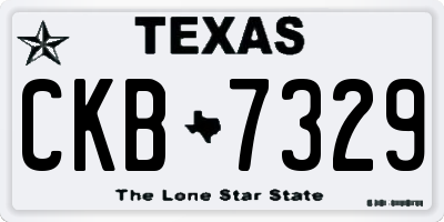 TX license plate CKB7329
