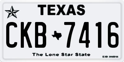 TX license plate CKB7416