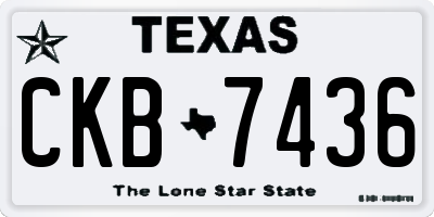 TX license plate CKB7436