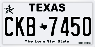 TX license plate CKB7450