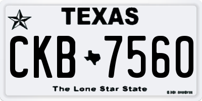 TX license plate CKB7560
