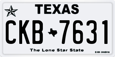 TX license plate CKB7631