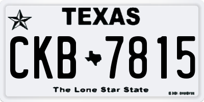 TX license plate CKB7815
