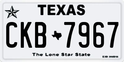 TX license plate CKB7967