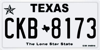 TX license plate CKB8173