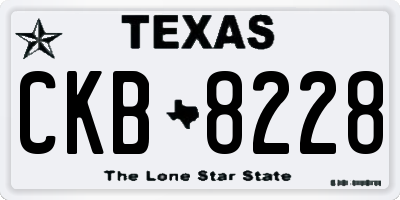 TX license plate CKB8228