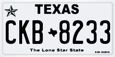 TX license plate CKB8233
