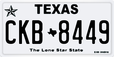 TX license plate CKB8449