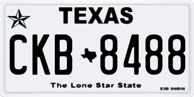 TX license plate CKB8488
