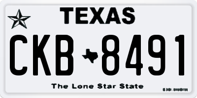 TX license plate CKB8491