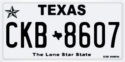 TX license plate CKB8607
