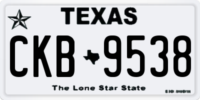TX license plate CKB9538