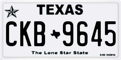 TX license plate CKB9645