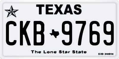 TX license plate CKB9769