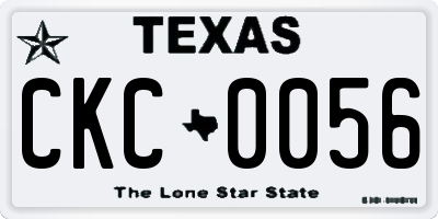 TX license plate CKC0056