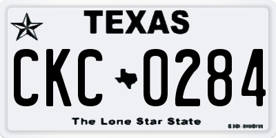 TX license plate CKC0284