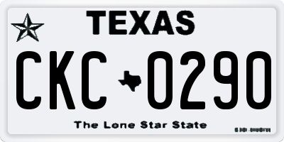 TX license plate CKC0290
