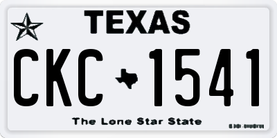 TX license plate CKC1541