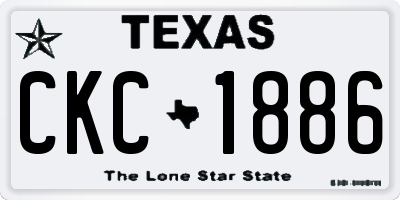 TX license plate CKC1886