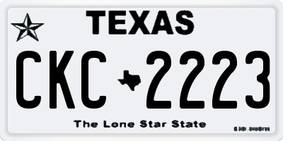 TX license plate CKC2223