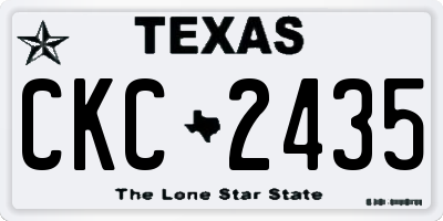 TX license plate CKC2435