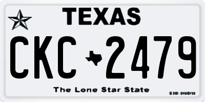 TX license plate CKC2479
