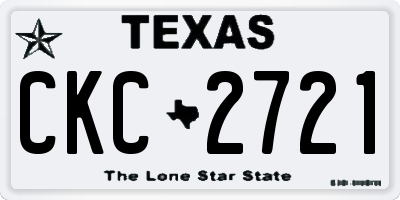 TX license plate CKC2721