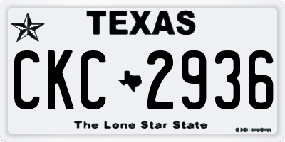 TX license plate CKC2936
