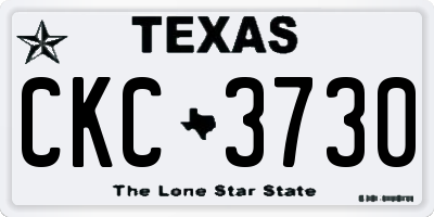TX license plate CKC3730