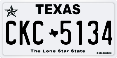 TX license plate CKC5134