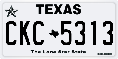TX license plate CKC5313