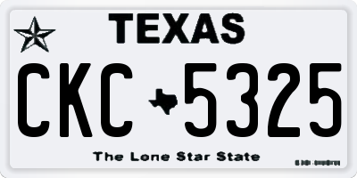 TX license plate CKC5325