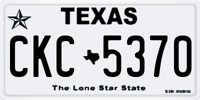 TX license plate CKC5370