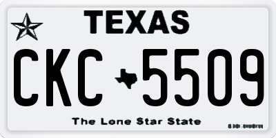 TX license plate CKC5509