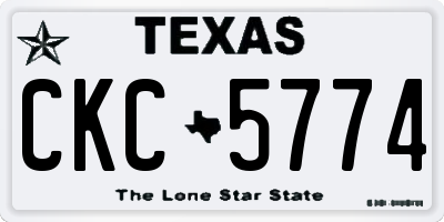TX license plate CKC5774