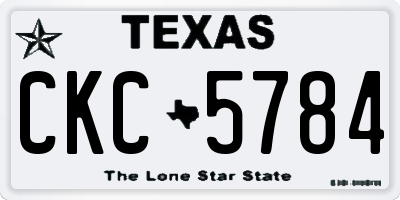 TX license plate CKC5784