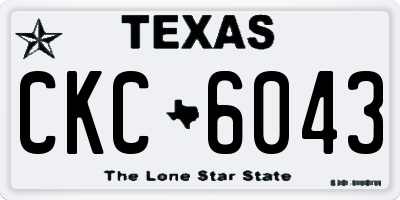 TX license plate CKC6043