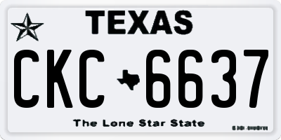 TX license plate CKC6637