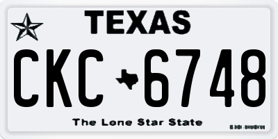 TX license plate CKC6748