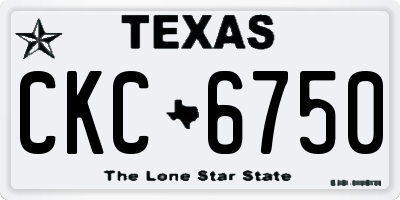 TX license plate CKC6750