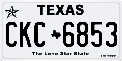 TX license plate CKC6853