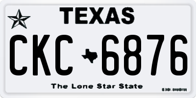 TX license plate CKC6876
