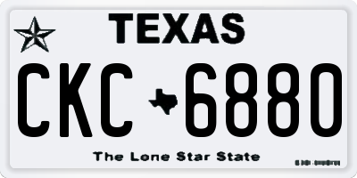 TX license plate CKC6880