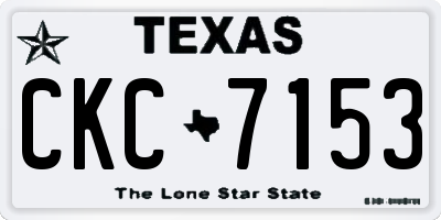 TX license plate CKC7153